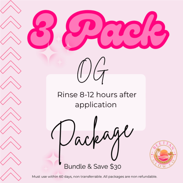 3 Pack - OG Spray Tan 8-12 hr Rinse at Beettan Glow Co in Azle, TX